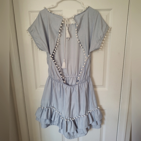 Peixoto Nissi pom-pom mini beachwear dress swim cover-up M - Picture 7 of 14